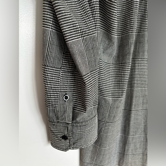 TRIBAL 24” PTP Long Checkered Shirt, Grey, Black and White, Size XL. - Picture 8 of 12
